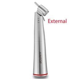 JUMTOP Dental Handpiece 45° LED 1:4.2 Increasing Red Ring Contra Angle Inner/External Water Spray for Electric Micromotor
