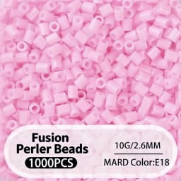 2.6mm Bulk Pink Color Series Perler Beads Refill Pack - 1000/5000pcs Fusible DIY Art Craft Fuse Beads for Mosaic Puzzle Kits