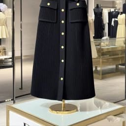 Elegant Office Lady High Waist Wrapped Knitted Skirts Autumn New Fashion Single Breasted Slim Temperam Wool Midi Skirt