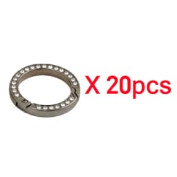 5-30pcs Bling Rhinestone Spring O-Rings round Hooks Clip Carabiner Buckle for DIY Keyrings Handbag Purse Car Keychain Accessory