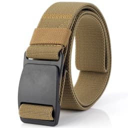 Elastic Adjustable Metal-Free Stretch Belt Security-Friendly with Plastic Buckle for Men Designer Stretch Jeans Belt