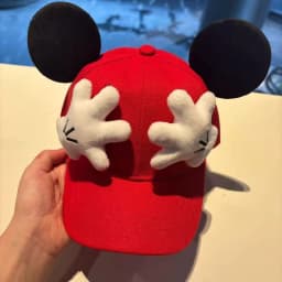Parent-child matching set Cute Mouse ear Baseball Cap Adjustable Snapback Hat Children's Teens Adults Cartoon Sun Hat