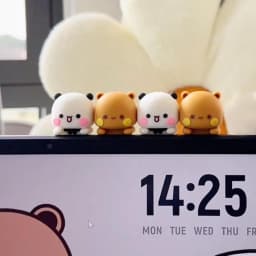 Kawaii Bubu Dudu Anime Figures Home Car Phone Ornament Cute Panda Mini Toy Cartoon Yier Bear Doll Screen Decor Couple Gift