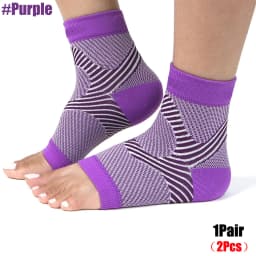 1Pair Ankle Support Sleeve for Women Men, Open Toe Compression Socks Night Splints for Plantar Fasciitis Tendonitis Foot Support