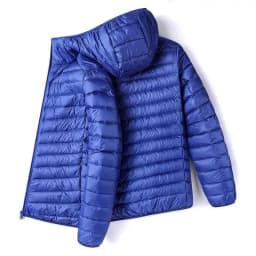 Lightweight down Cotton Jacket Men's Stand Collar Short Style mid Youth Thin Convenient Large Size Hooded Spring Autumn Wear