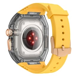 Transparent Modification Kit For Apple Watch 11 10 987 46 45mm Strap Case for IWatch Series 44 40mm 654SE Rubber Band Refit Mod