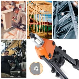 New 14" Manual Rivet Gun Kit Professional Pull Gun with 250pcs Rivets & 5 Nosepieces Labor-saving Cordless Home Rivet Nut Tool