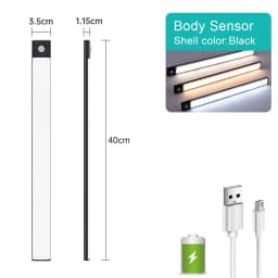 Wireless LED Night Light With Motion Sensor Kitchen Closet Corridor Lamp USB Charging Ultra Thin Magnetic Smart Lights