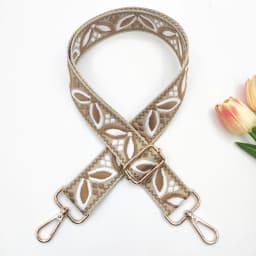 1 Piece 1.50inch Wide Adjustable Handbag Purse Strap Replacement Crossbody Shoulder Strap Magnolia Pattern Jacquarded Strap