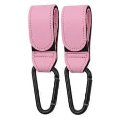 Wholesale 2pcs PU Leather Baby Stroller Hook for Pram Rotate 360 Degree Rotatable Cart Organizer Pram Hook Stroller Accessories