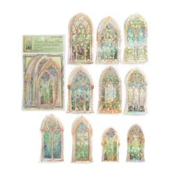 10Pcs Moonlight Sonata Decorative Sticker Retro Ice Crystal Flower Window Scrapbooking Material Label Diy Diary Album Planner