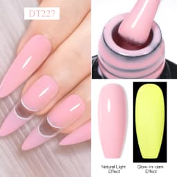 MEET ACROSS 7ml Orange Red Pink Gel Nail Polish Laser Sparkling Soak Off Semi Permanent Nail Art UV Gel Varnishes Spring Summer