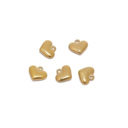 5Pcs Stainless Steel 4 Style Classical Heart Charms Pendants DIY Jewelry Making Necklace Bracelets Findings