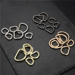10pcs Metal D Ring Adjustable Half Rings Clasp Buckle for Belt Bags Backpacks Straps Shoes Cat Dog Collar DIY Bag Accessories