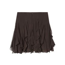 Spring 2026 Asymmetric Hem Half Skirt Women's Design Sense Floral Lace City Commute Midi Skirt Loose Fit mid Waist