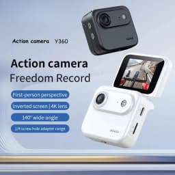 Action Camera Recorder Flip Screen 4K HD Ultra Clear Recording VLOG Anti Shake 143 ° Wide-angle Helmet Outdoor Mini Cam