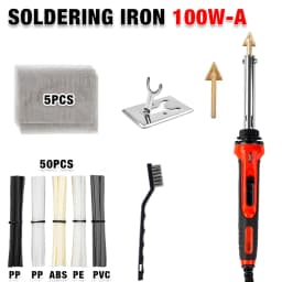 Pro Plastic Repair Soldering Iron 220V/110V for Car Bumper & Damaged Plastic Temperature Adjustable Include PP/PE/ABS/PVC Solder