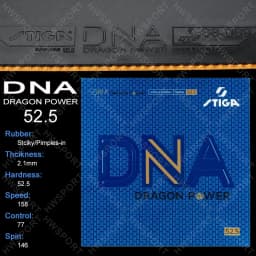STIGA DNA Dragon Power Table Tennis Rubber Professional Sticky Ping Pong Rubber Sheet with Power Sponge