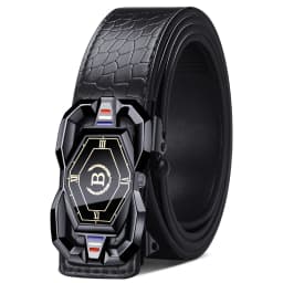 High-end And Atmospheric Men's Automatic Buckle Crocodile Pattern Belt New Men's Casual Wear Belt Fashion Youth Business Belt