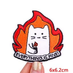 Hot New Animal Cat Embroidered Patches Iron On Patches For Clothing Thermoadhesive Patches Cartoon/Frog Dinosaur Duck Patch DIY