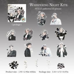 Mr. Paper 4 Style 20 Pcs/ Pack PET Light Retro Japanese And Korean Character Stickers Decorate The Handbook Material