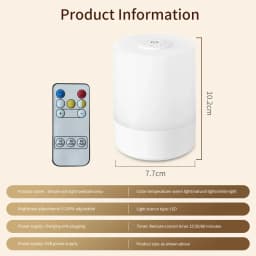 LED Touch Night Light USB Rechargeable Table Lamp With Remote Control Switch 3 Colors Dimmable Bedside Night Lamp Bedroom Decor