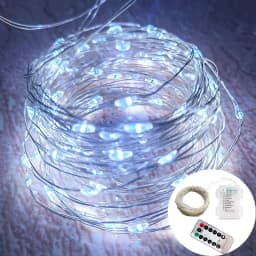 20-200LED Fairy Lights Battery Operated Twinkle String Lights, Copper/Silver Wire Dimmable Lights with Remote Control Timer
