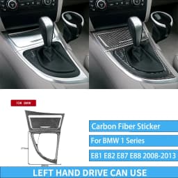For BMW E81 E82 E87 E88 1 Series Interior Accessories 2008-2013 Gear Shift Knob Dashboard AC Outlet Carbon Fiber Cover Stickers