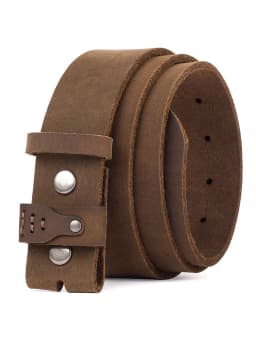 Retro 3.8cm Width Top Layer Cowhide Belt Without Buckle Comfortable Durable High-quality No Buckle Belt For Men Daily Use