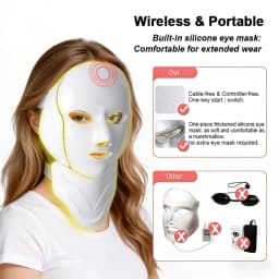 7 Colors Photon Face Neck Beauty Mask Wireless Facial LED Mask Repair Skin Wrinkle Remover Skin Rejuvenation Tighten Skin Care