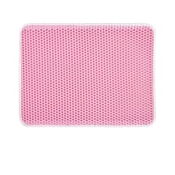 Cat Litter Mat Non Slip Big Pet Litter Box Filter Mat Double Layer Wear Resistant Waterproof Cat Litter Mat Pet Clean Supplies