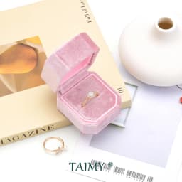TAIMY Velvet Ring Box Get Marry Engagement Ring Box Personalized Custom Logo Ring Case 1 Slot Ring Box Diamond Ring Packaging