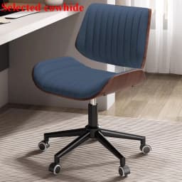 Italian Solid Wood Computer Chair, Light Luxury Office Chair, Desk Chair, Genuine Leather Material, High Quality, Designer Style