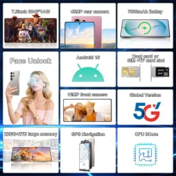 K-Touch Mobile Phones C27 Ultra 7.3 Inch Smartphone 5G Dual Card Android 15 Cell Phone 16+48MP Camera 22GB+2TB 7800mAh Wifi GPS Face Unlocked Global Version Cellphones
