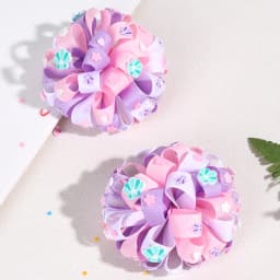 2Pcs Flower Hair Clips Sweet Hydrangea Heart Decoration Hairpin Cute Floral Barrette Girls Kid School Headdress Hair Accessoires