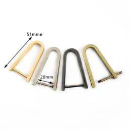 5Pcs Detachable Screw D Buckle U Ring Metal Bag Chain Adjuster Hanger Hooks Clasp Handle Connector DIY Bags Hardware Accessories