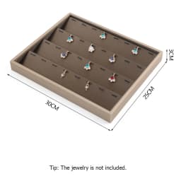 PU Leather Jewelry Display Tray for Drawer Counter Top Pendant Earrings Necklace Ring Organizer Bracelet Holder Storage Showcase