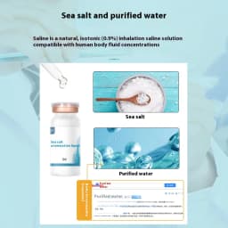 JUSTLANG Sea Salt Atomized Liquid Sodium Chloride Physiological Saline Nasal Clean Used With Atomizer Nebulizer Inhaler