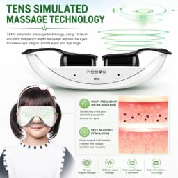 Wireless 3D Rechargeable Green Light Eye instrument Restore vision Eye Massager Child Myopia Treatment Massage eye glasses