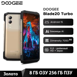 Global Version DOOGEE Blade20 Turbo 5G Rugged Phone Android 15 Gemini Al 10300mAh Battery 6.6'' HD+ 8GB 256GB NFC Smartphone