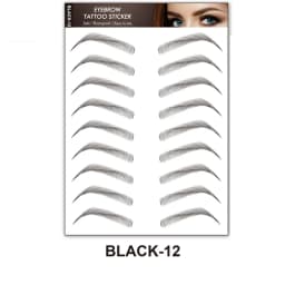 Brown Eyebrows Makeup Tattoo Sticker Water-based Hair-liked Waterproof Long Lasting False Stickers for Brow Grooming Shaping