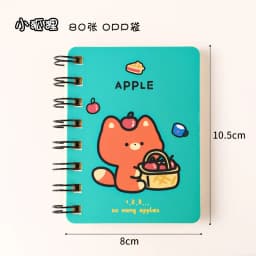 A7 Small Coil Book Travelers Notebook Kawaii Cartoon Students with Mini Blank Notebook Study Office Pocket Notepad