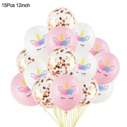 1Set Rainbow Unicorn Balloon 32 inch Number Foil Balloons 1st Kids Unicorn Theme Birthday Party Decorations Baby Shower Globos