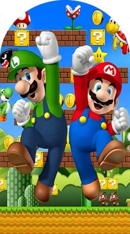 Arch Kids Super Red Green Bro Theme Background Boy Birthday Party Backdrop Polyester Arch Banner Photography Props