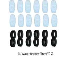 6/12pcs Automatic Water Dispenser Special Filters for 7L Pet Water Feeder Activated Carbon Pet Fountain Filters Set(No Fountain)