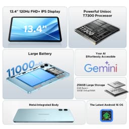 Global Version DOOGEE U13 Pro Tablet PC Android 16 Gemini AI 13'' FHD+ Screen UNISOC T7300 32GB 256GB 11000mAh Battery Smart Pad
