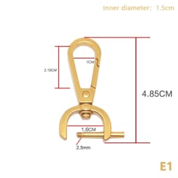 1PC DIY Metal Detachable Snap Hook Trigger Clips Buckles For Leather Craft Bag Strap Buckles Handle Shoulder Webbing