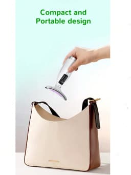 Colour Light Face And Neck Beauty Instrument 7 Modes And 7 Speeds Adjustment With Curved Hand Grip Neck Beauty Instrument