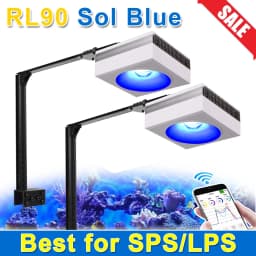 PopBloom-RL90 WiFi LED Aquarium Light 200W, Reef Marine Aquarium Led Lamp for 80-120cm 30"-48" Reef Coral SPS/LPS Tank