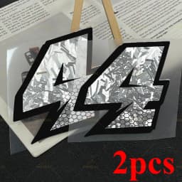 2PCS 5CM Holographic Number 0-9 Sticker Set, Waterproof Vinyl Decal for Car Motorcycle Body